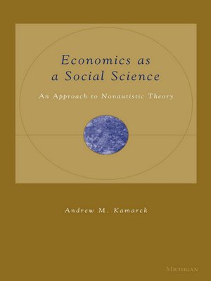cover image of Economics as a Social Science